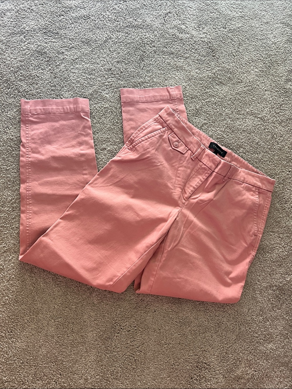 Talbots Pink Buttered Cotton Chinos - Women's Pants